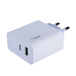 AKYGA Ładowarka sieciowa Akyga AK-CH-14 45W USB-A + USB-C PD Quick Charge 3.0 5-20V / 2.25-3A biała