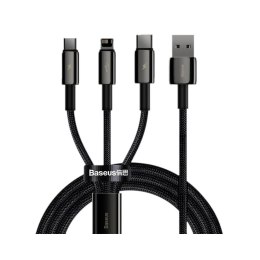 Baseus Kabel przewód USB 3w1 - USB-C, Lightning, micro USB 1.5m Baseus Tungsten Gold CAMLTWJ-01 do 3.5A