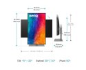 Benq Monitor 31.5 cala PD3225U LED 5ms/2K/2000:1/HDMI/Czarny