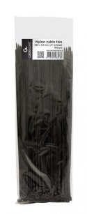 Gembird Opaska zaciskowa nylon 25cm/3.6mm (100szt) czarna