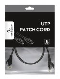 Gembird Patch cord Kat.6 UTP 0.25m czarny