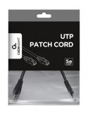 Gembird Patch cord kat.5e osłonka zalewana 0.25m czarny