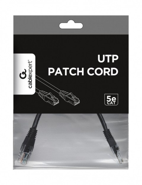 Gembird Patch cord kat.5e osłonka zalewana 0.25m czarny