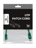Gembird Patch cord kat.5e osłonka zalewana 0.25m zielony