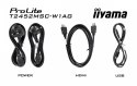 IIYAMA Monitor 24 cale T2452MSC-W1AG FHD,10PKT, POJ, IPS, HDMI, DP, 400cd, biały