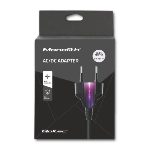 Qoltec Zasilacz sieciowy 84W | 12V | 7A | 5.5*2.5