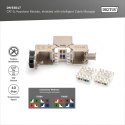 Digitus Moduł (gniazdo) Keystone RJ45 (8P8C) kat.6A, STP, ekranowany, stalowy, opaska czarna, beznarzędziowy