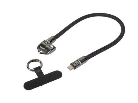LANBERG Kabel USB-C M/M Lanberg Smycz / Brelok 0,3m 240W Czarny