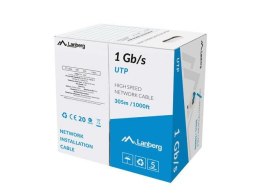 LANBERG Kabel UTP Lanberg 1Gb/s 305m drut CCA niebieski