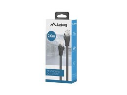 LANBERG Patchcord Lanberg UTP kat.5e 2m czarny box fluke passed