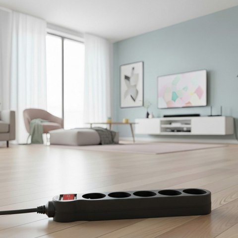 Maclean Listwa zasilająca 5g 1,4m MCE183 2300W Czarna