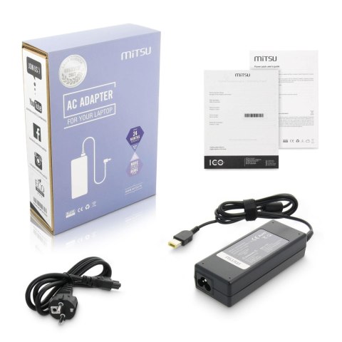 Mitsu Zasilacz sieciowy Mitsu 20V 4.5A (prostokątny 11.0x4.5 pin - Yoga) 90W do notebooka Lenovo Yoga