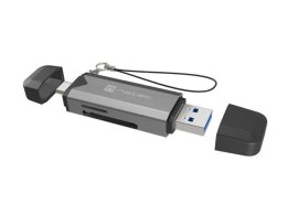 Natec Czytnik kart Natec Scarab 3 USB-A + USB-C SD/MICRO SD USB 3.1 Gen 1 Szary