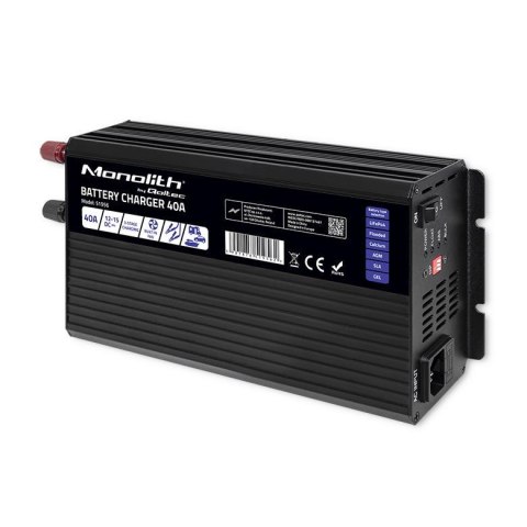 Qoltec Ładowarka inteligentna Qoltec Monolith do akumulatorów LiFePO4 AGM GEL SLA | 40A | 12V