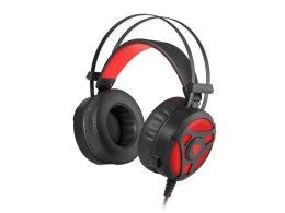 Genesis Słuchawki z mikrofonem Genesis Neon 360 Gaming podświetlenie czarno-czerwone
