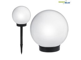 Greenblue Lampa solarna GreenBlue GB123 wolnostojaca ogrodowa - kula 20x20x53cm, bialy LED