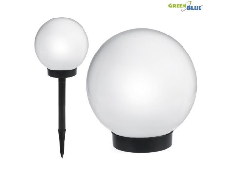 Greenblue Lampa solarna GreenBlue GB123 wolnostojaca ogrodowa - kula 20x20x53cm, bialy LED