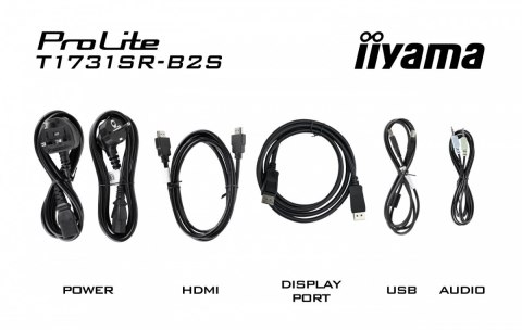 IIYAMA Monitor 17 cali ProLite T1731SR-B2S TN,RESISTIVE,HDMI,DP,VGA,250cd,1000:1, 5ms