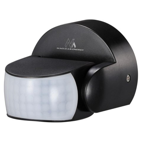 Maclean Czujnik ruchu PIR Maclean MCE468 B, na podczerwień, IP65, czarny, zasięg 12m, max. obiążenie 800/1200W