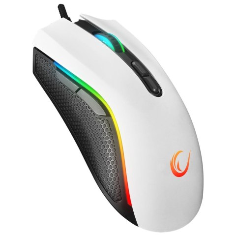 Rampage Mysz przewodowa Rampage SMX-R44V2 gamingowa 12800 DPI RGB LED 1K Hz HUANO biała