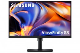 Samsung Monitor 27 cali Viewfinity S80HF IPS 5120x2880 5K 16:9 1xHDMI 1xDP 3xUSB-A 1xUSB-C Easy Connection 5ms 60Hz HAS+PIV płaski 2Yd2d