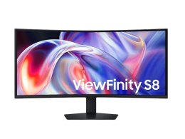 Samsung Monitor 40 cali ViewFinity S85TH VA 5120x2160 5K2K WUHD 21:9 1xHDMI 1xDP 5xUSB-A 2xUSB-C 1xTB5 4ms 144Hz HAS głośniki zakrzywion