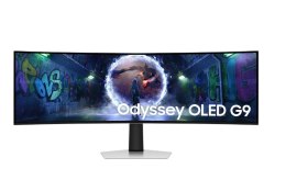 Samsung Monitor 49 cali Odyssey G9 G95SD OLED 5120x1440 DQHD 32:9 1xHDMI 1xmicroHDMI 1xDP 1xUSB-C 2xUSB 0,03ms 240Hz zakrzywiony głośnik