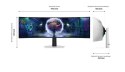 Samsung Monitor 49 cali Odyssey G9 G95SD OLED 5120x1440 DQHD 32:9 1xHDMI 1xmicroHDMI 1xDP 1xUSB-C 2xUSB 0,03ms 240Hz zakrzywiony głośnik