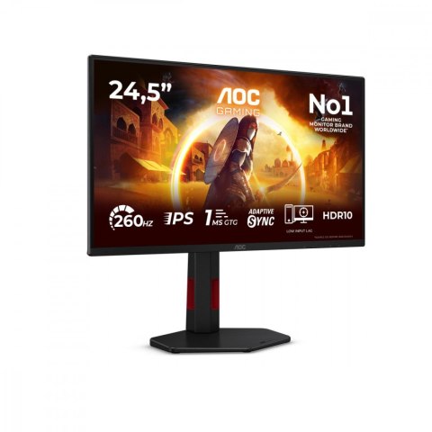 AOC Monitor 24.5 cala 25G4ZR Fast IPS 260Hz HDMIx2 DP Pivot