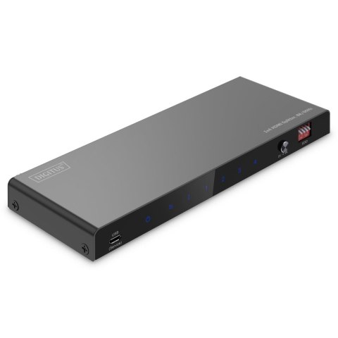 Digitus Rozdzielacz/Splitter DIGITUS HDMI 1x4, 8K/60Hz (4:4:4) z HDR, 48 Gbps, HDCP 2.3. Toslink / Stereo, EDID