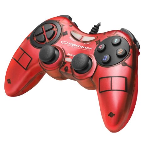 ESPERANZA Gamepad PC USB Esperanza "Fighter" czerwony