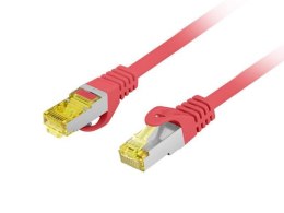 LANBERG Patchcord Lanberg S/FTP kat.6A 3m LSZH CU fluke passed czerwony