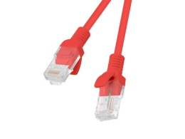 LANBERG Patchcord Lanberg UTP kat.5e 0,25m czerwony 10-Pack