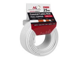 Maclean Kabel koncentryczny Maclean MCTV-470 satelitarny, antenowy RG6 25M 1.02CU+4.8FPE+CU/P+32*0.12CU+6.8PVC