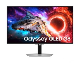 Samsung Monitor 27 cali Odyssey G80SH OLED 3840x2160 UHD 16:9 2xHDMI 1xDP 2xUSB 3.2 1xUSB-C 90W 0,03ms 240Hz HAS+PIV płaski 2Yd2d (LS27H