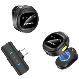 AWEI Mikrofon krawatowy Awei MK3 Duo USB-C