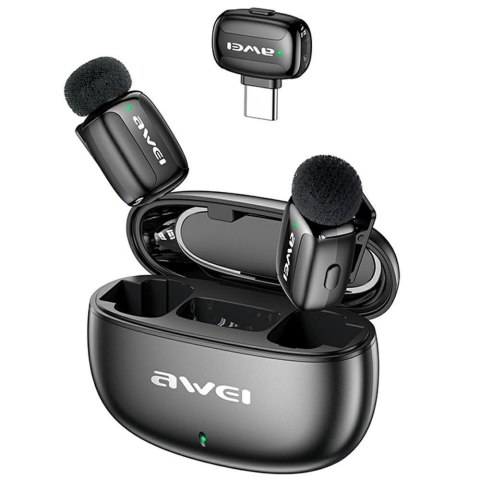 AWEI Mikrofon krawatowy Awei MK5 Duo Ai-Voice USB-C