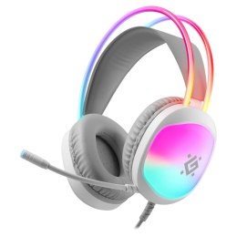 Defender Słuchawki z mikrofonem Defender ECLIPSE RGB USB białe + GRA