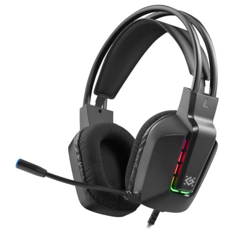 Defender Słuchawki z mikrofonem Defender GOTHIC RGB USB czarne + GRA