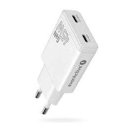 Everactive Ładowarka sieciowa everActive SC-465Q GaN 2x USB-C PD QC3.0 45W