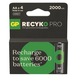 GP Akumulatorki AA/LR6 GP ReCyko Pro Ni-MH 2000mAh - blister 4 szt.