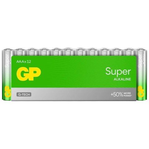 GP Bateria alkaliczna AAA/LR03 GP ReCyko Super alkaline G-TECH - 12 sztuk