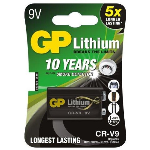 GP Bateria litowa GP Lithium 9V CR-V9 / L522 / LA522 / 6f22