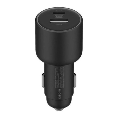 XIAOMI Ładowarka samochodowa Xiaomi Mi Car Charger 67W 6,1A USB-A USB-C czarna