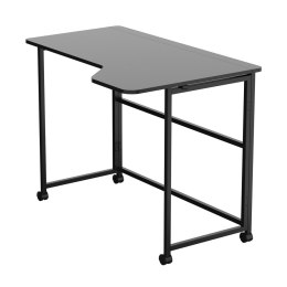 Maclean Biurko składane Maclean MC-1250 L/B, czarne, mobilne, 100x65cm, max. 50kg