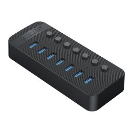 ORICO HUB USB-A Orico CT2U3-7AB-EU-BK-BP aktywny 7xUSB-A 5Gbps BC 1.2 24W czarny