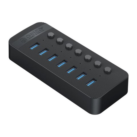 ORICO HUB USB-A Orico CT2U3-7AB-EU-BK-BP aktywny 7xUSB-A 5Gbps BC 1.2 24W czarny