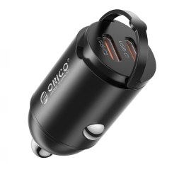ORICO Ładowarka samochodowa Orico MR-30-2C-BK-EP PD 30W, 2 x USB-C, metalowa, mini