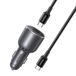 Ugreen Ładowarka samochodowa Ugreen EC705 1x USB + 2x USB-C 130W + kabel 1m 5A