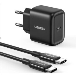 Ugreen Ładowarka sieciowa Ugreen 50581B 25W USB-C + kabel USB-C - USB-C 2m - czarna